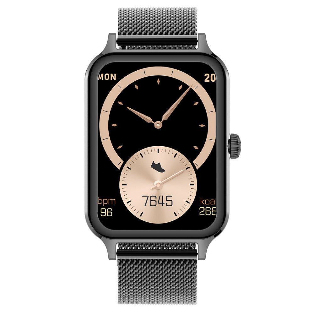 DTV1 1.74 inch AMOLED Display Smart Watch Bluetooth-compatible Call Fitness Tracker Smartwatch with Steel / Silicone Strap