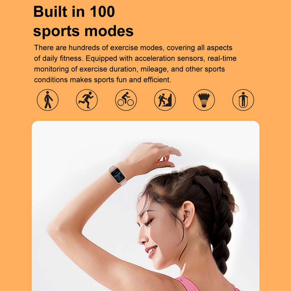 DTV1 1.74 inch AMOLED Display Smart Watch Bluetooth-compatible Call Fitness Tracker Smartwatch with Steel / Silicone Strap