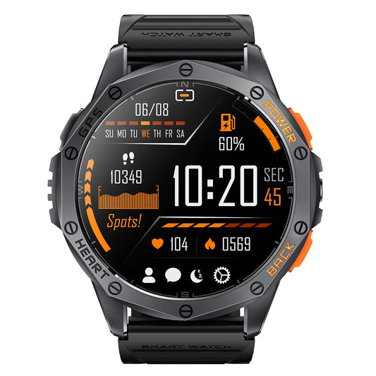 K67 GPS Smart Watch with Flashlight 1.43-inch AMOLED Screen Fitness Tracker Support Compass