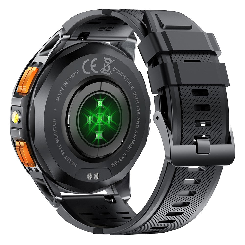K67 GPS Smart Watch with Flashlight 1.43-inch AMOLED Screen Fitness Tracker Support Compass