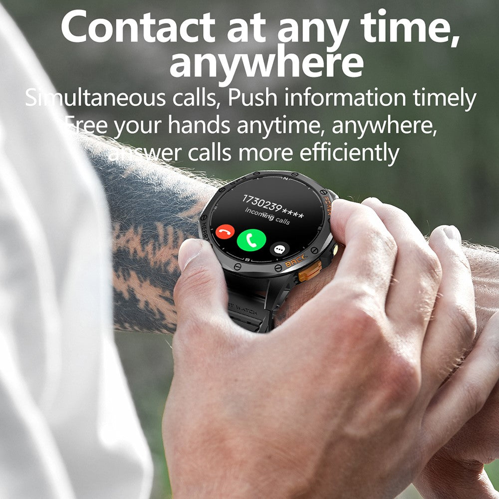 K67 GPS Smart Watch with Flashlight 1.43-inch AMOLED Screen Fitness Tracker Support Compass