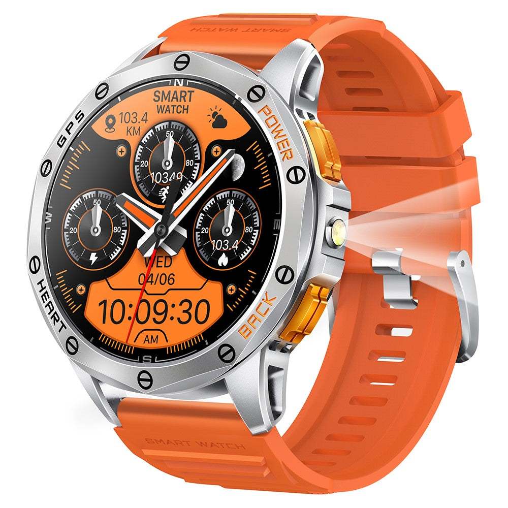 K67 GPS Smart Watch with Flashlight 1.43-inch AMOLED Screen Fitness Tracker Support Compass