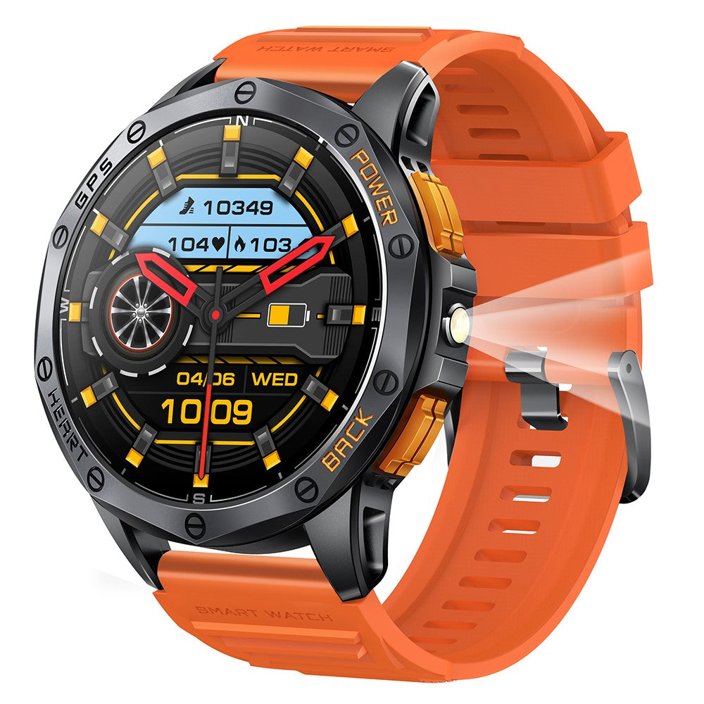 K67 GPS Smart Watch with Flashlight 1.43-inch AMOLED Screen Fitness Tracker Support Compass