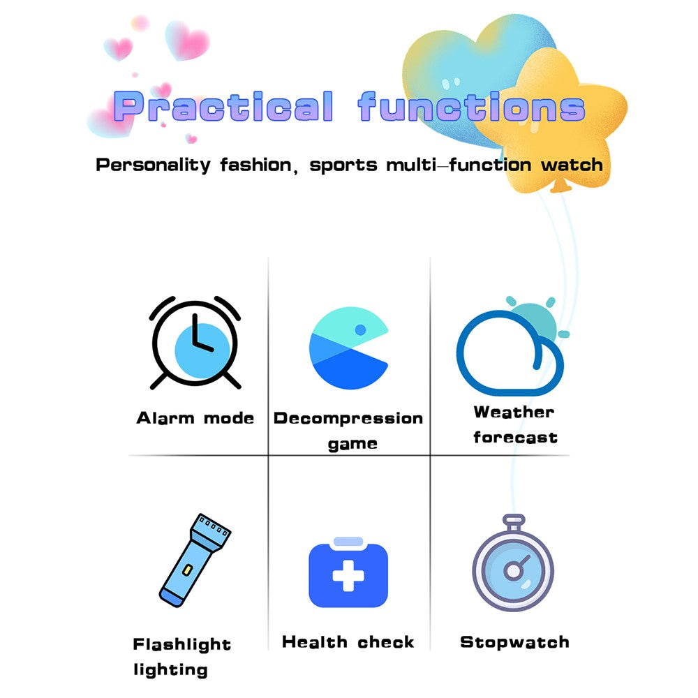 G26 Multi-function Children Smart Watch Weather Forecast Sports Bracelet with Alarm and Flashlight