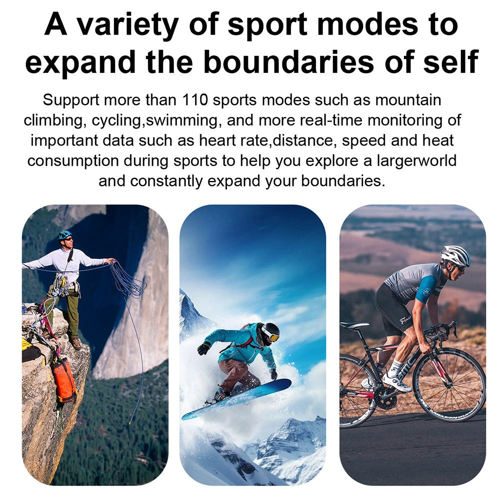 K66 1.85-inch IPS Screen Heart Rate Monitor Bluetooth-compatible Calling Sports Smart Watch with Flashlight