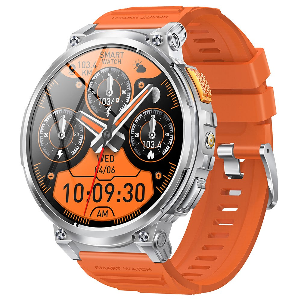 K66 1.85-inch IPS Screen Heart Rate Monitor Bluetooth-compatible Calling Sports Smart Watch with Flashlight
