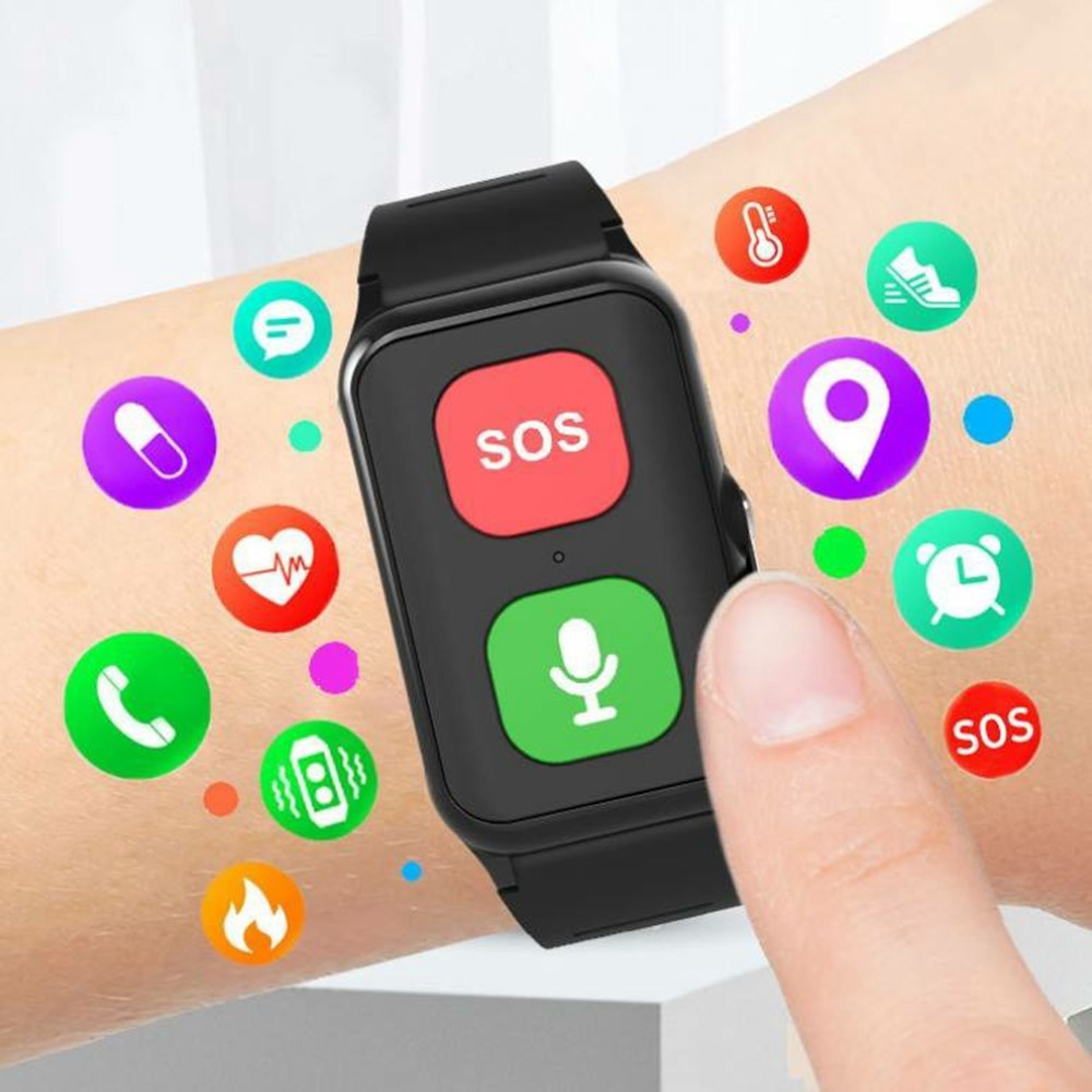 S8 Elderly GPS Positioning Smart Bracelet Heart Rate Body Temperature Monitor Smart Watch