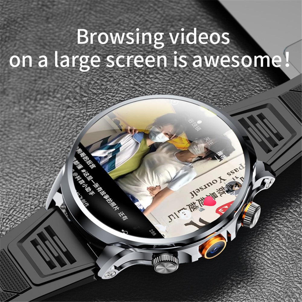 H18 3+32G 1.95" Large Screen Smart Watch 4G Network SIM Card Android 8.1 Health Monitoring Smart Watch