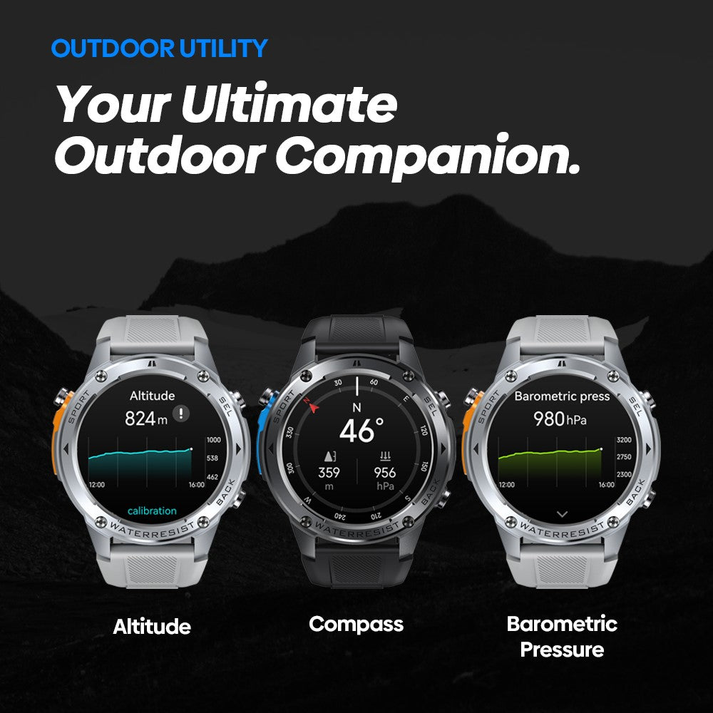 ZEBLAZE Stratos 2 Ultra 1.43-inch AMOLED Screen Bluetooth-compatible Call GPS Sports Watch Health Monitor Smart Watch