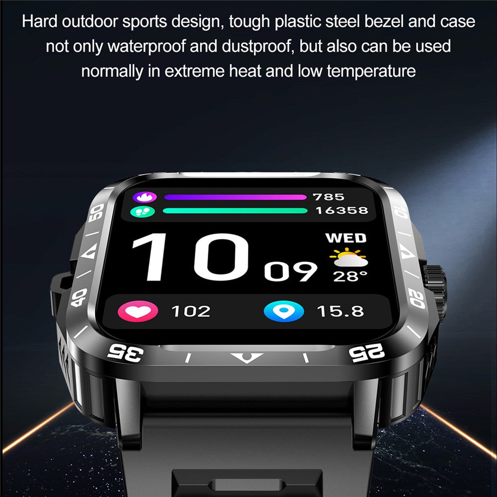 ZW59 Bluetooth-compatible Calling Smart Watch Blood Pressure Sleep Health Monitoring Sports Watch with Flashlight