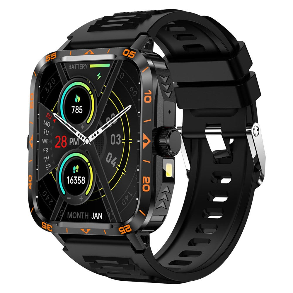 ZW59 Bluetooth-compatible Calling Smart Watch Blood Pressure Sleep Health Monitoring Sports Watch with Flashlight