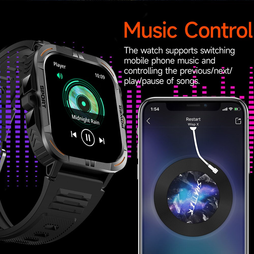 ZW69 AMOLED Screen Smart Watch Dafit App Health Monitor Waterproof Sports Watch with Flashlight
