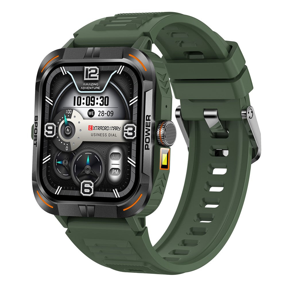 ZW69 AMOLED Screen Smart Watch Dafit App Health Monitor Waterproof Sports Watch with Flashlight
