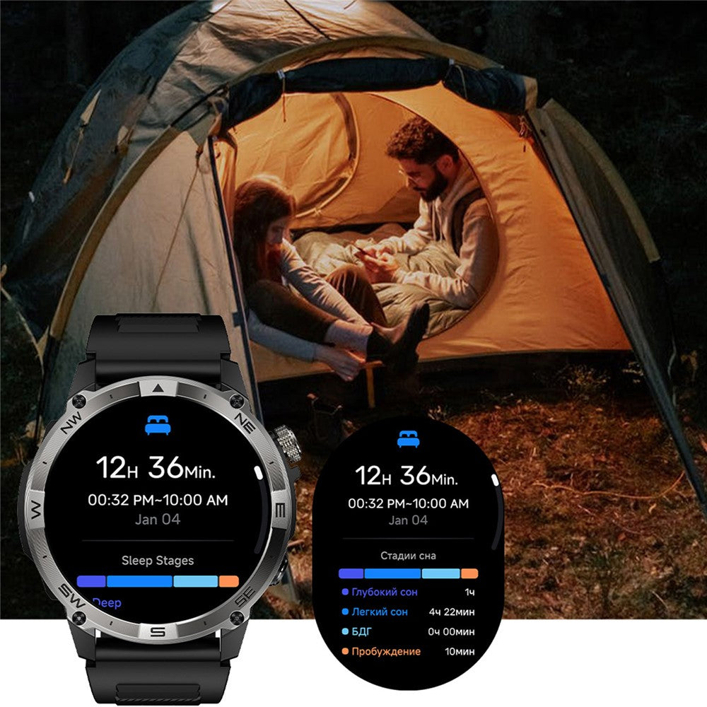 HK08 1.43-inch Smart Watch Heart Rate Sleep Health Monitoring Outdoor Sports Watch