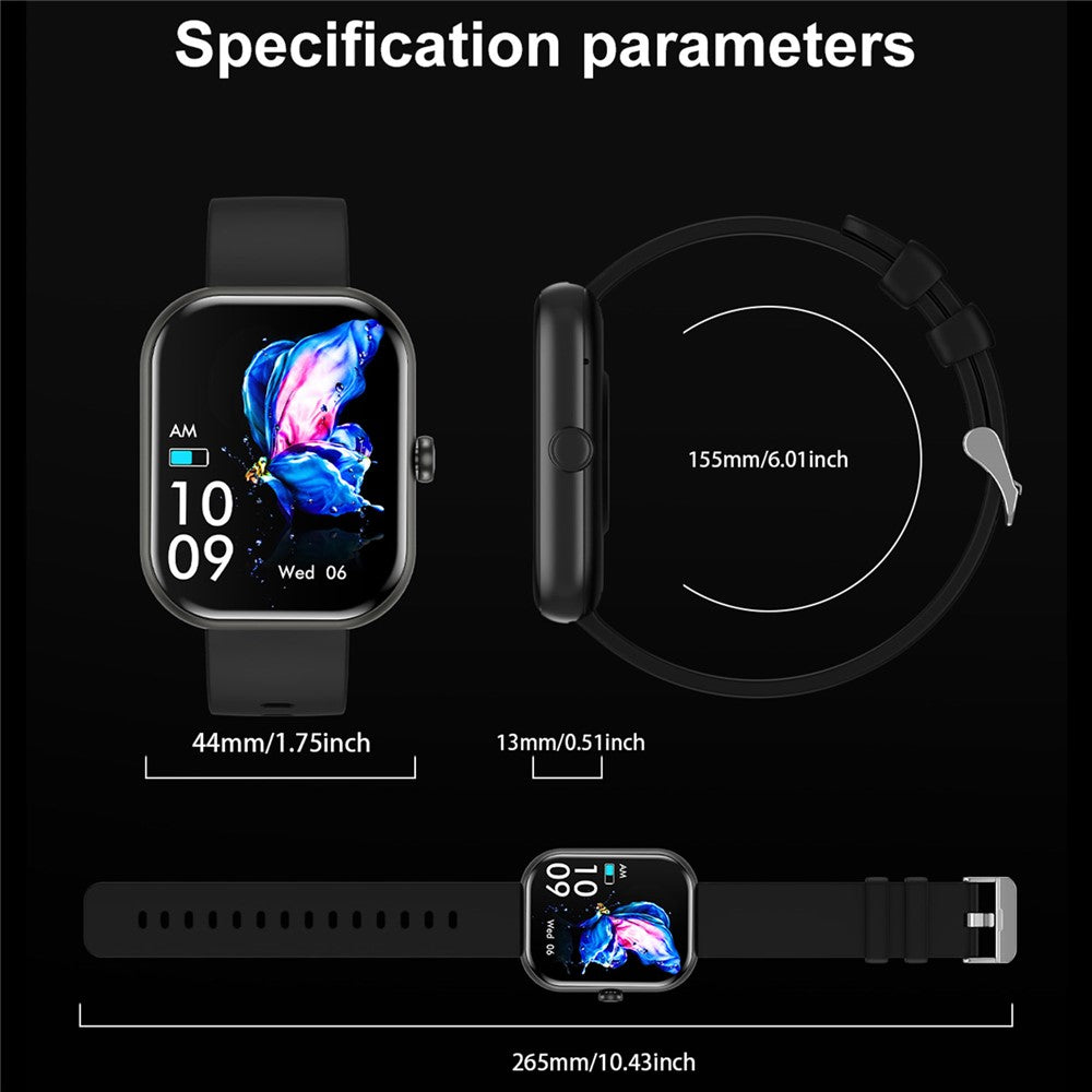 ZW65 2.01-inch Screen Smart Watch Health Monitor Bluetooth-compatible Call Waterproof Sports Watch