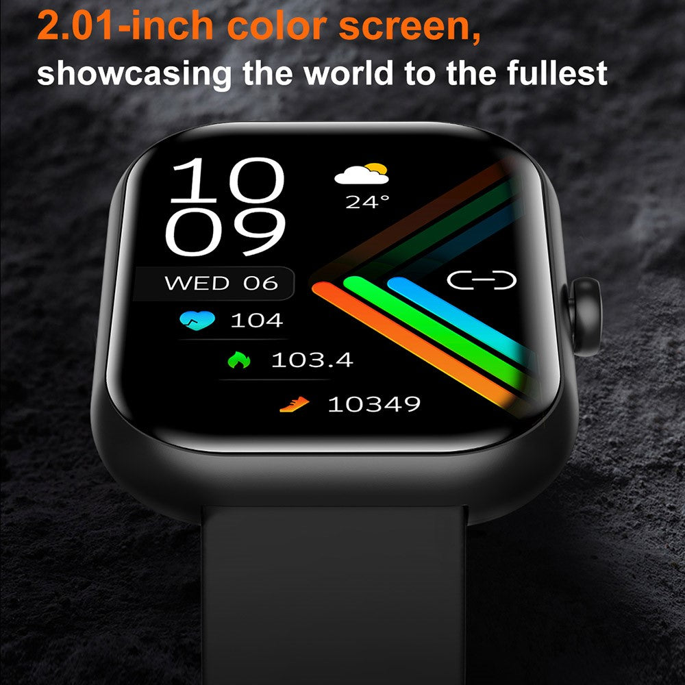ZW65 2.01-inch Screen Smart Watch Health Monitor Bluetooth-compatible Call Waterproof Sports Watch