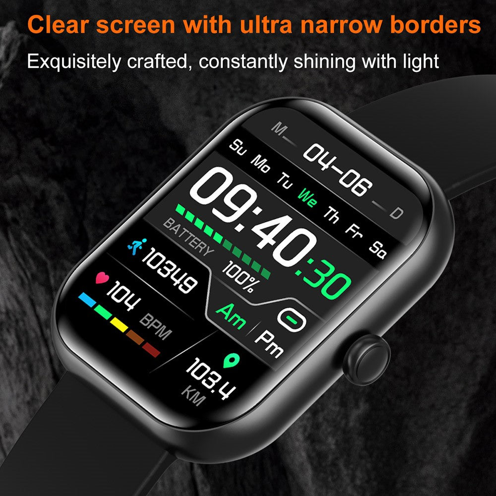 ZW65 2.01-inch Screen Smart Watch Health Monitor Bluetooth-compatible Call Waterproof Sports Watch