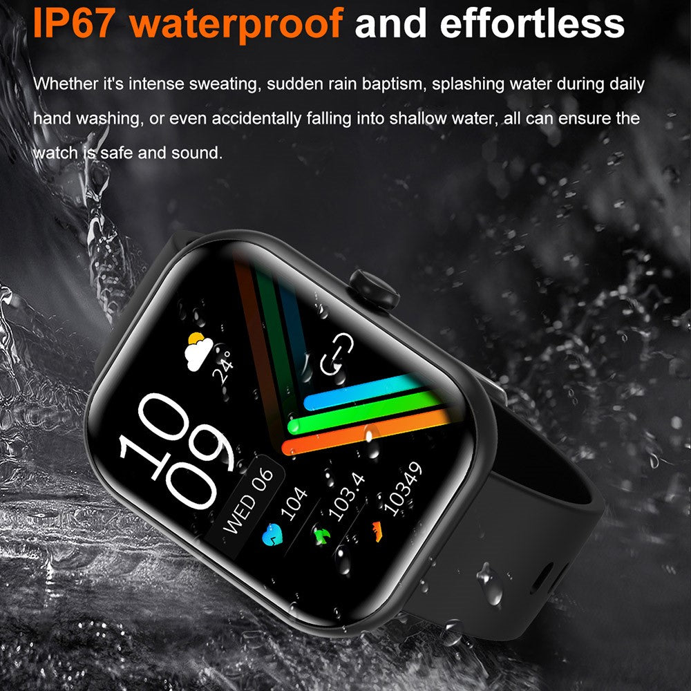 ZW65 2.01-inch Screen Smart Watch Health Monitor Bluetooth-compatible Call Waterproof Sports Watch
