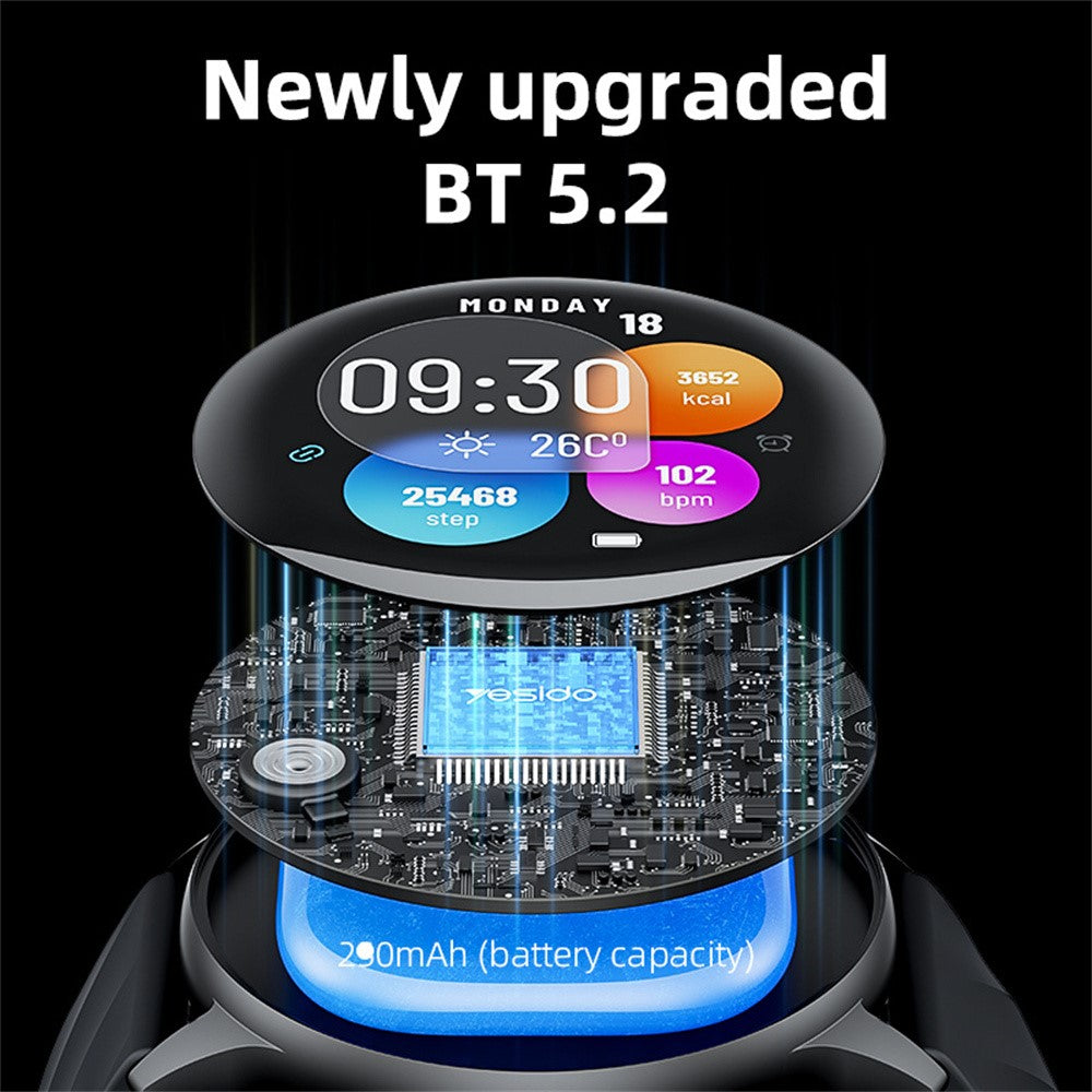 YESIDO IO29 1.39-inch Round Screen Bluetooth-compatible Call Smart Watch Health Monitor Sports Tracker