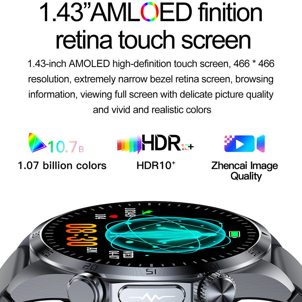 TK29 Silicone Strap AMOLED Screen Smart Watch Sleep Health Monitoring Sports Watch