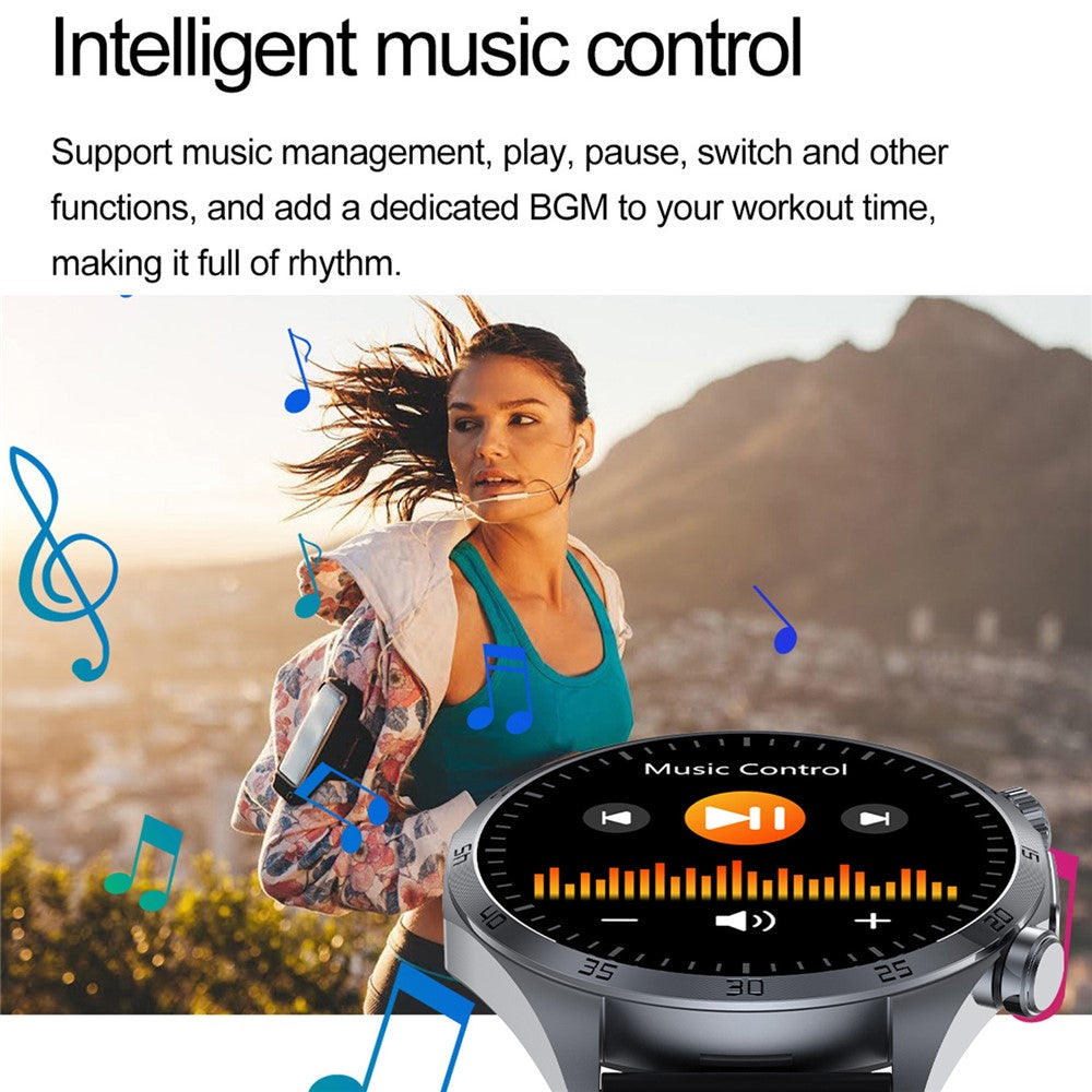 TK29 Leather Strap AMOLED Screen Smart Watch Sleep Health Monitoring Sports Watch
