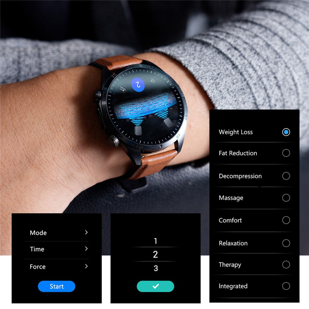 TK29 Leather Strap AMOLED Screen Smart Watch Sleep Health Monitoring Sports Watch