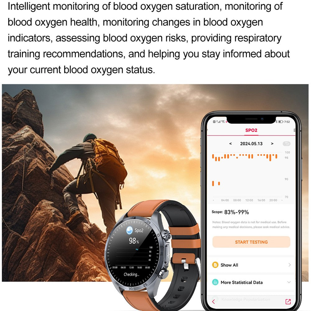 TK29 Leather Strap AMOLED Screen Smart Watch Sleep Health Monitoring Sports Watch