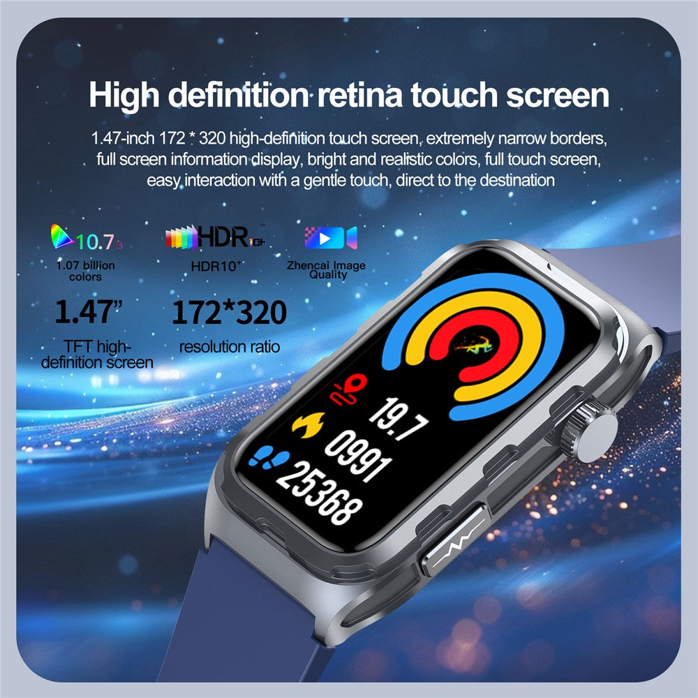 TK79 1.47-inch Screen Smart Wristband Health Monitor Bluetooth-compatible Waterproof Smart Bracele