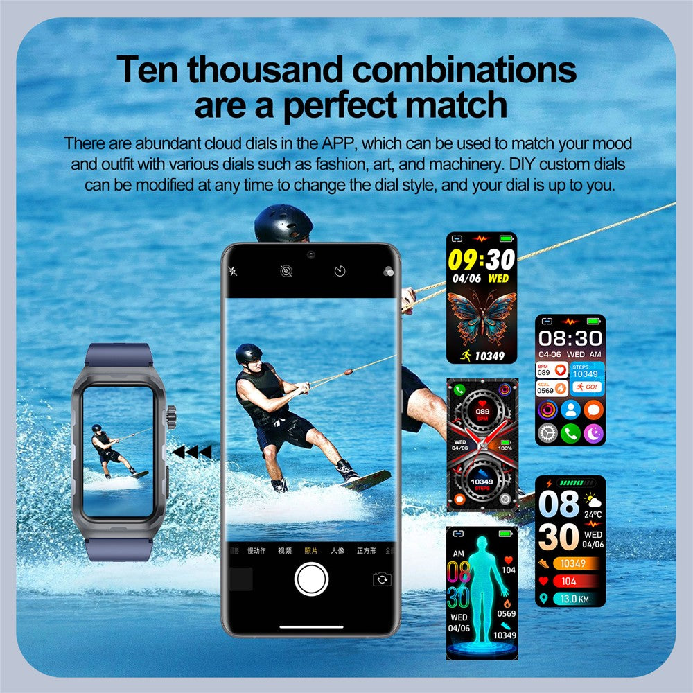 TK79 1.47-inch Screen Smart Wristband Health Monitor Bluetooth-compatible Waterproof Smart Bracele