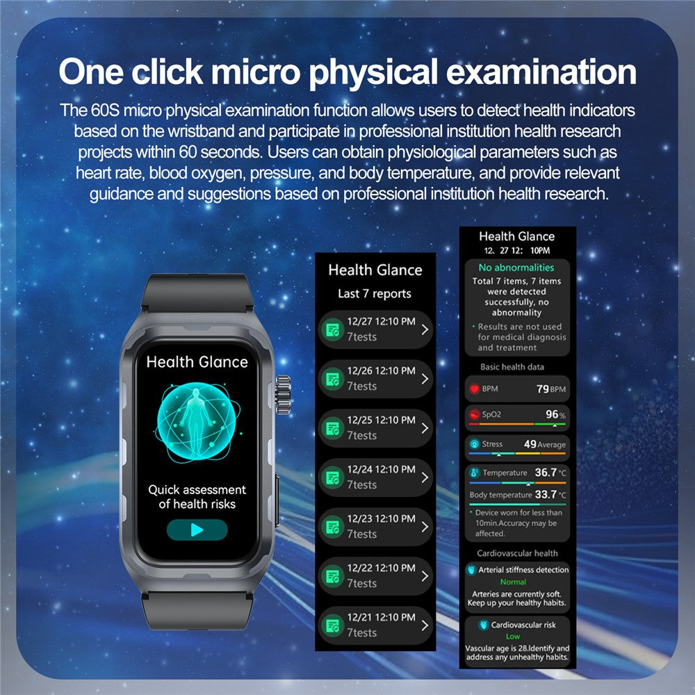 TK79 1.47-inch Screen Smart Wristband Health Monitor Bluetooth-compatible Waterproof Smart Bracele