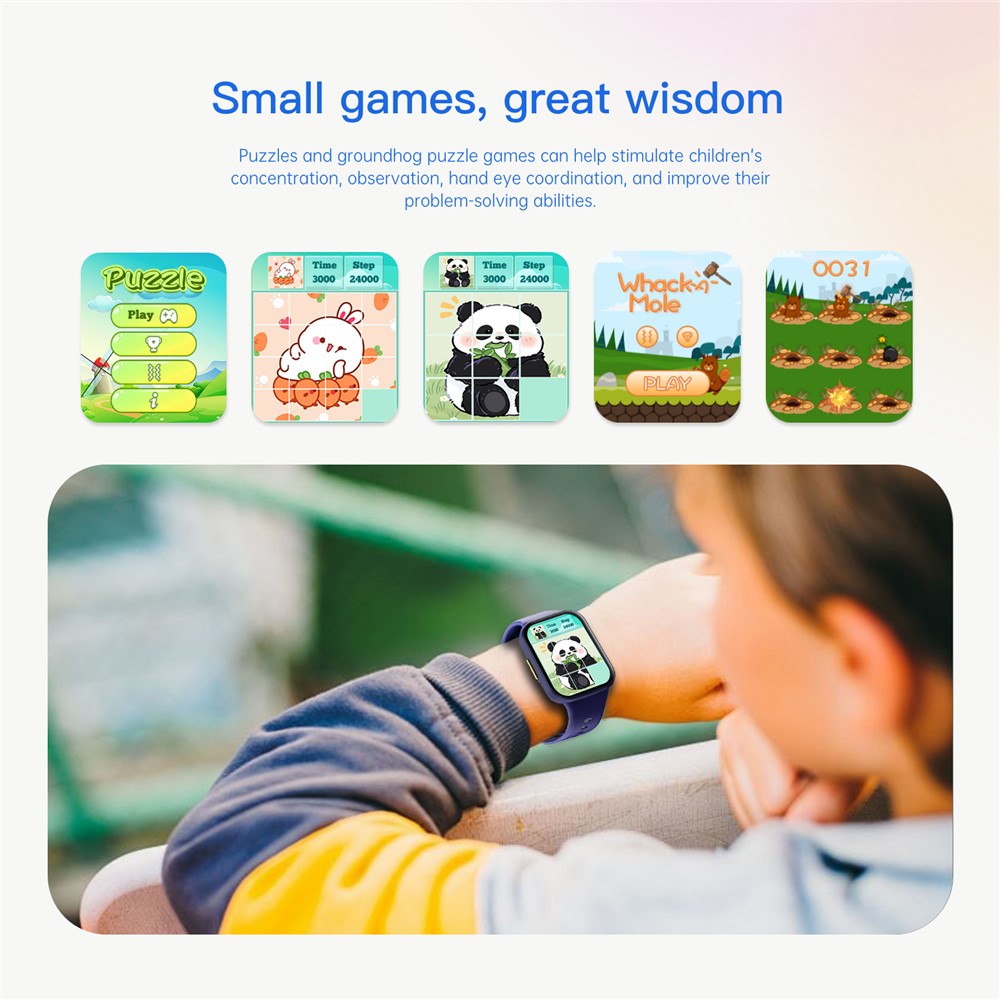 Wish 6 Children Smart Watch Health Monitor Interactive Fitness Tracker with Rewards Task Management