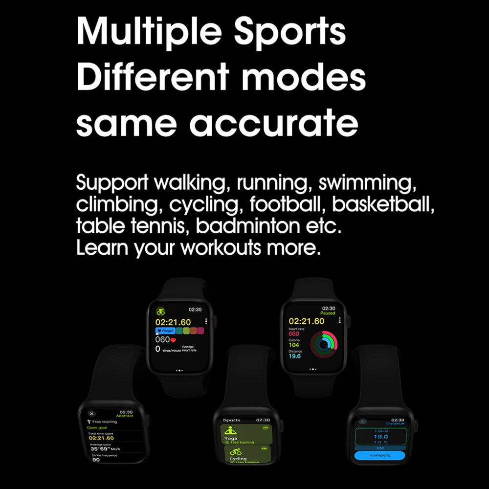 W10 Pro 2.08-inch Touch Screen Smart Watch 24H Heart Rate Monitor Sports Wristband