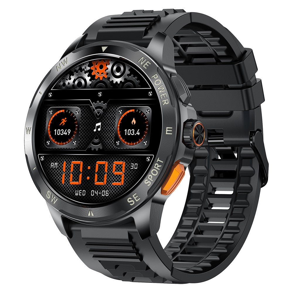 AK77 Silicone Strap 1.43-inch AMOLED Smart Watch Sleep Health Monitoring Bluetooth-compatible Call Sports Watch
