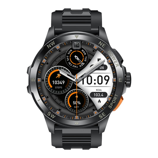 AK77 Silicone Strap 1.43-inch AMOLED Smart Watch Sleep Health Monitoring Bluetooth-compatible Call Sports Watch