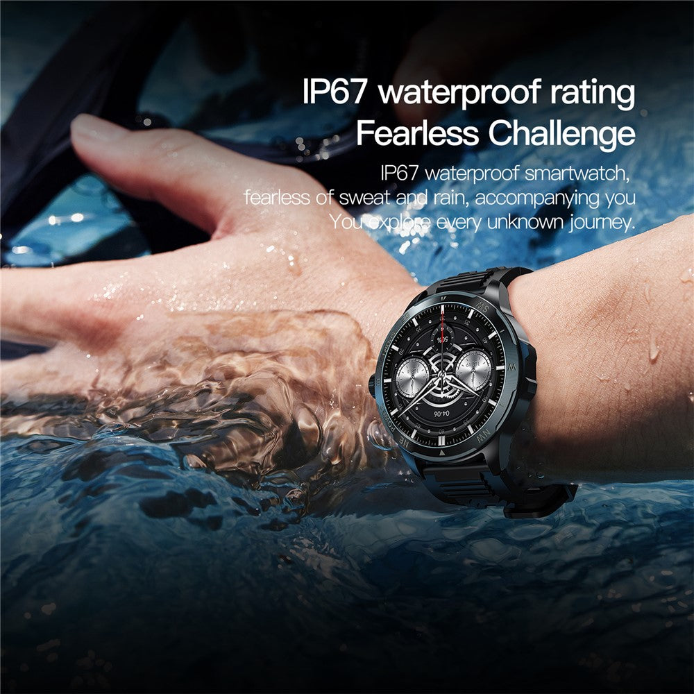 AK77 Silicone Strap 1.43-inch AMOLED Smart Watch Sleep Health Monitoring Bluetooth-compatible Call Sports Watch