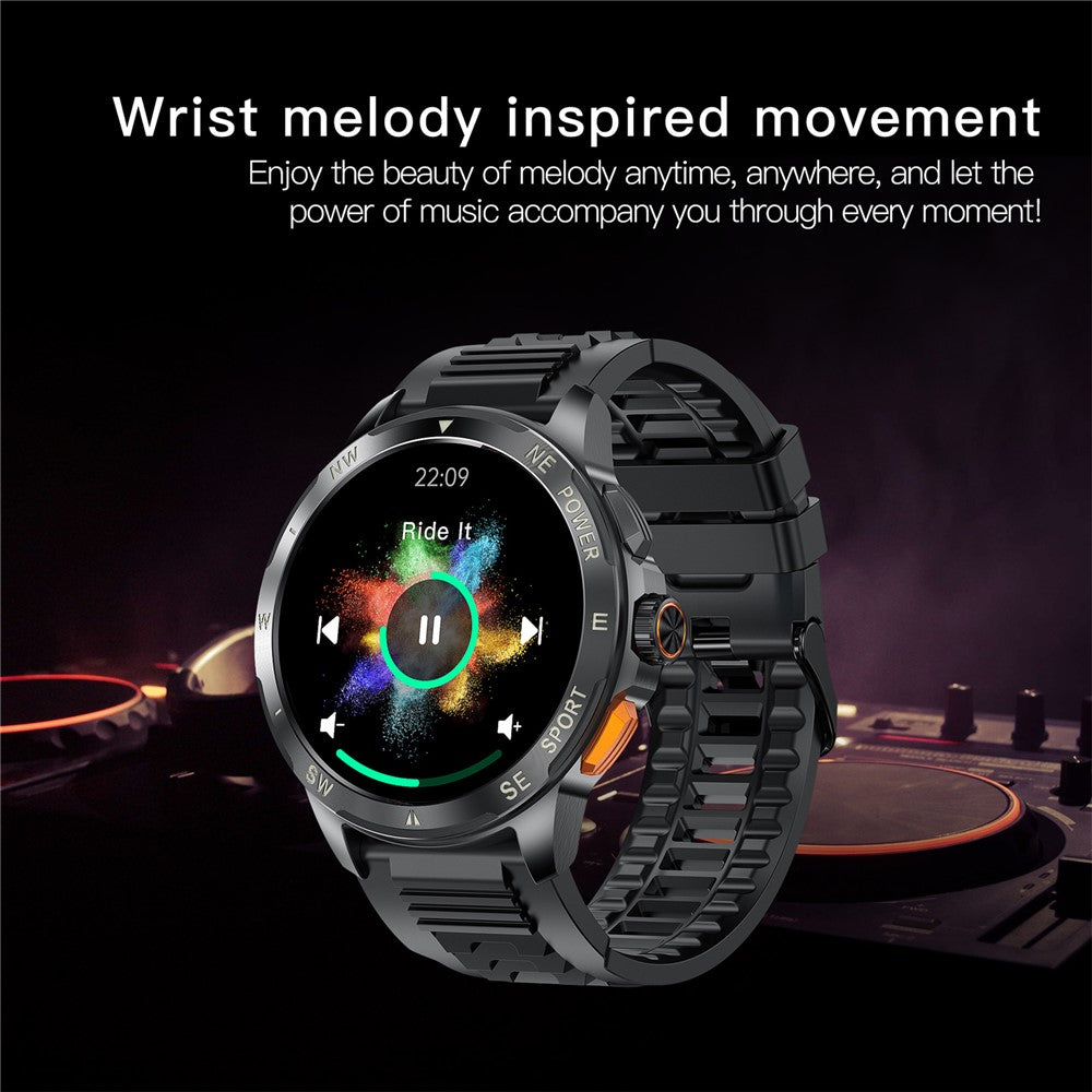 AK77 Silicone Strap 1.43-inch AMOLED Smart Watch Sleep Health Monitoring Bluetooth-compatible Call Sports Watch