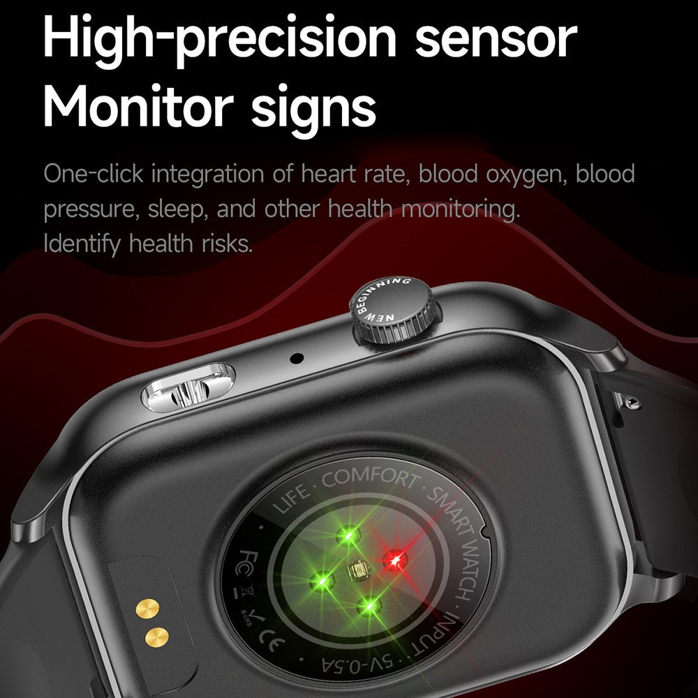 KR86 1.95-inch AMOLED Screen Smart Watch Health Monitoring Sports Watch Support Bluetooth-compatible Call