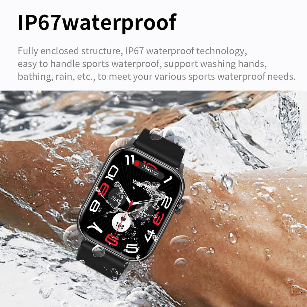 KR86 1.95-inch AMOLED Screen Smart Watch Health Monitoring Sports Watch Support Bluetooth-compatible Call