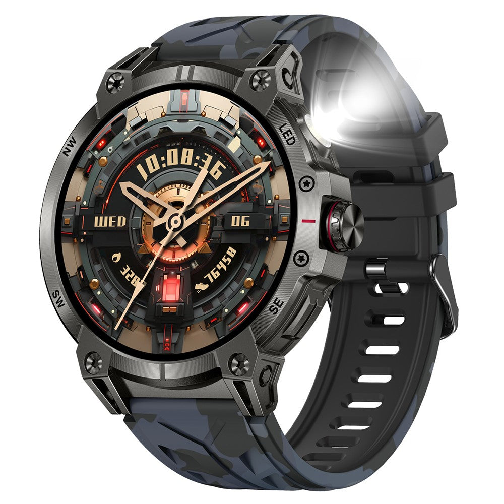 KC89 1.85-inch Outdoor Smart Watch with Compass and Flashlight Health Monitoring Wrist Watch