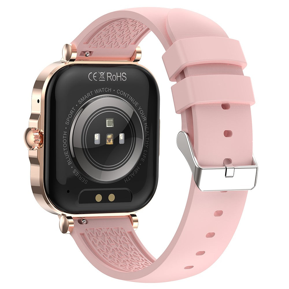 HK82 1.75-inch AMOLED Square Screen NFC Smart Watch Health Monitor Wrist Watch, Silicone Strap