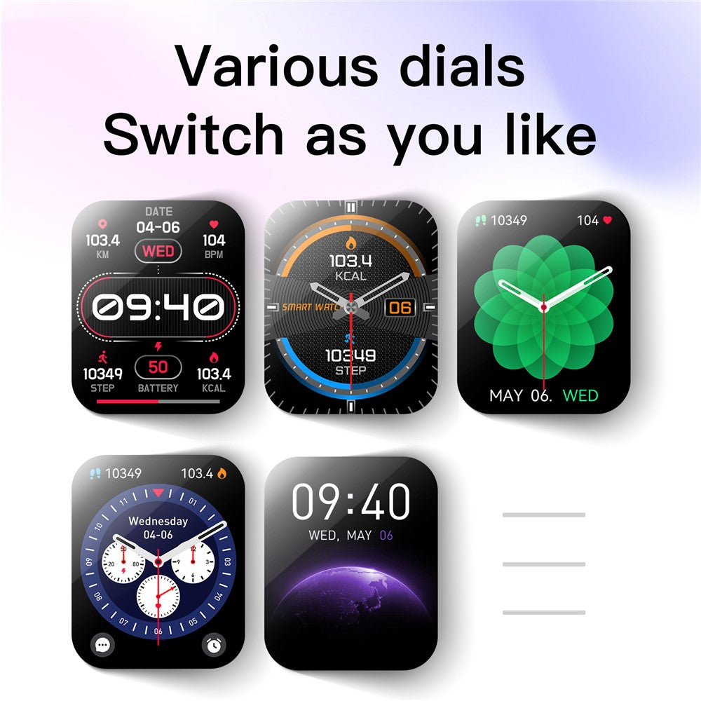 T63B Bluetooth-compatible Call Smart Watch Heart Rate Sleep Health Monitoring Music Sports Watch