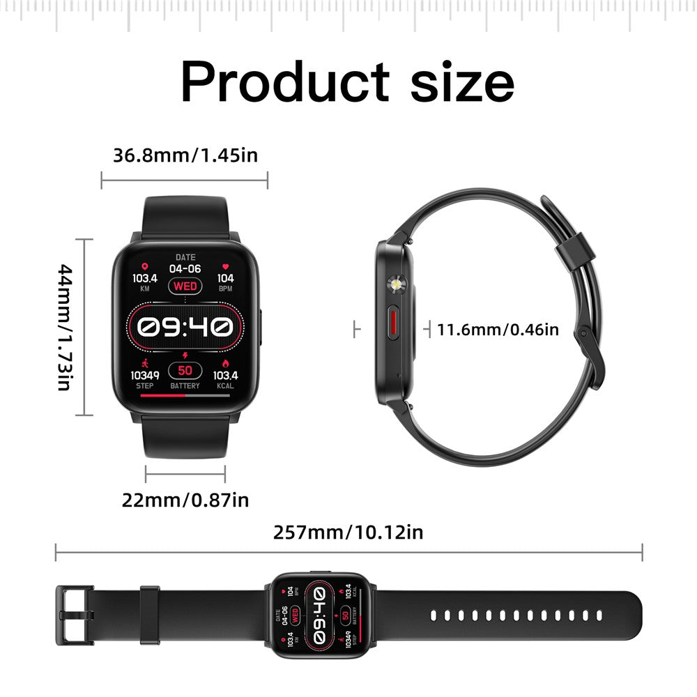 T63B Bluetooth-compatible Call Smart Watch Heart Rate Sleep Health Monitoring Music Sports Watch