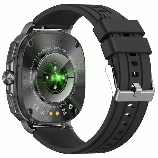 ET492 Smart Watch Bluetooth-compatible Call Body ECG Health Monitor Smartwatch, Silicone Strap