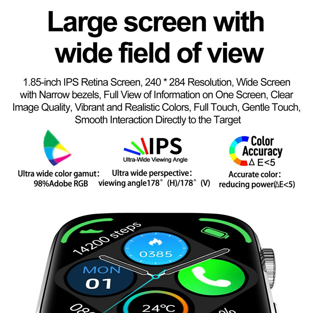 T92 Bluetooth-compatible Call Sports Watch Body Temperature Heart Rate Health Monitoring Smart Watch