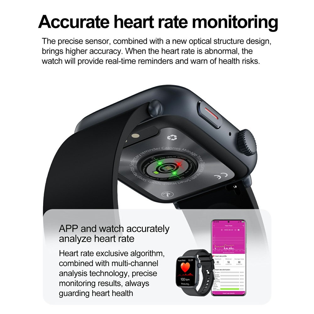 T92 Bluetooth-compatible Call Sports Watch Body Temperature Heart Rate Health Monitoring Smart Watch