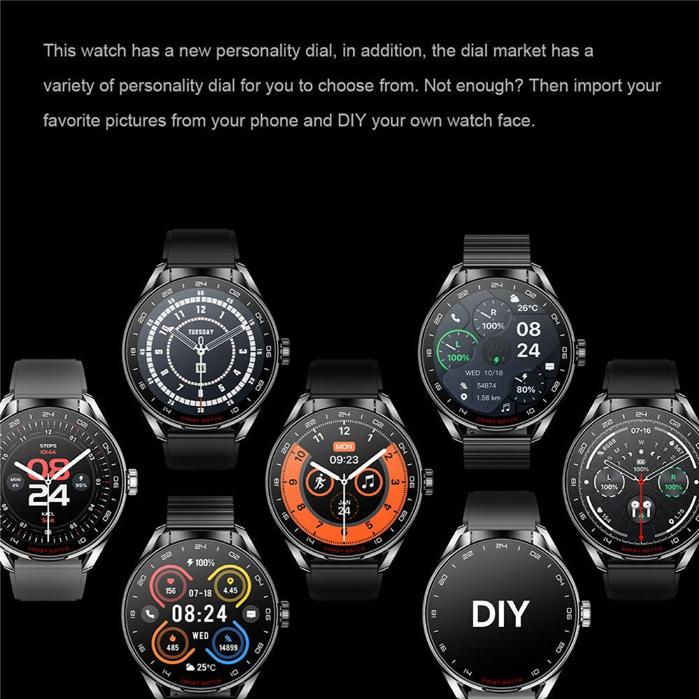 D9 Silicone Strap Smart Watch with Earbuds Bluetooth-compatible 5.3 Heart Rate Monitor NFC Touch Screen Fitness Tracker