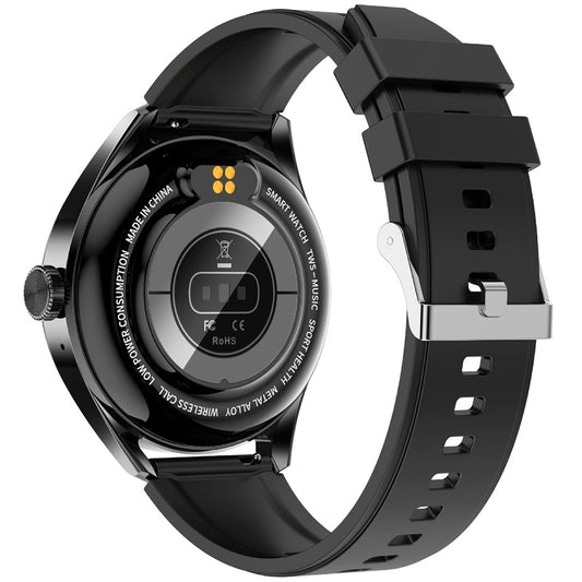 D9 Silicone Strap Smart Watch with Earbuds Bluetooth-compatible 5.3 Heart Rate Monitor NFC Touch Screen Fitness Tracker