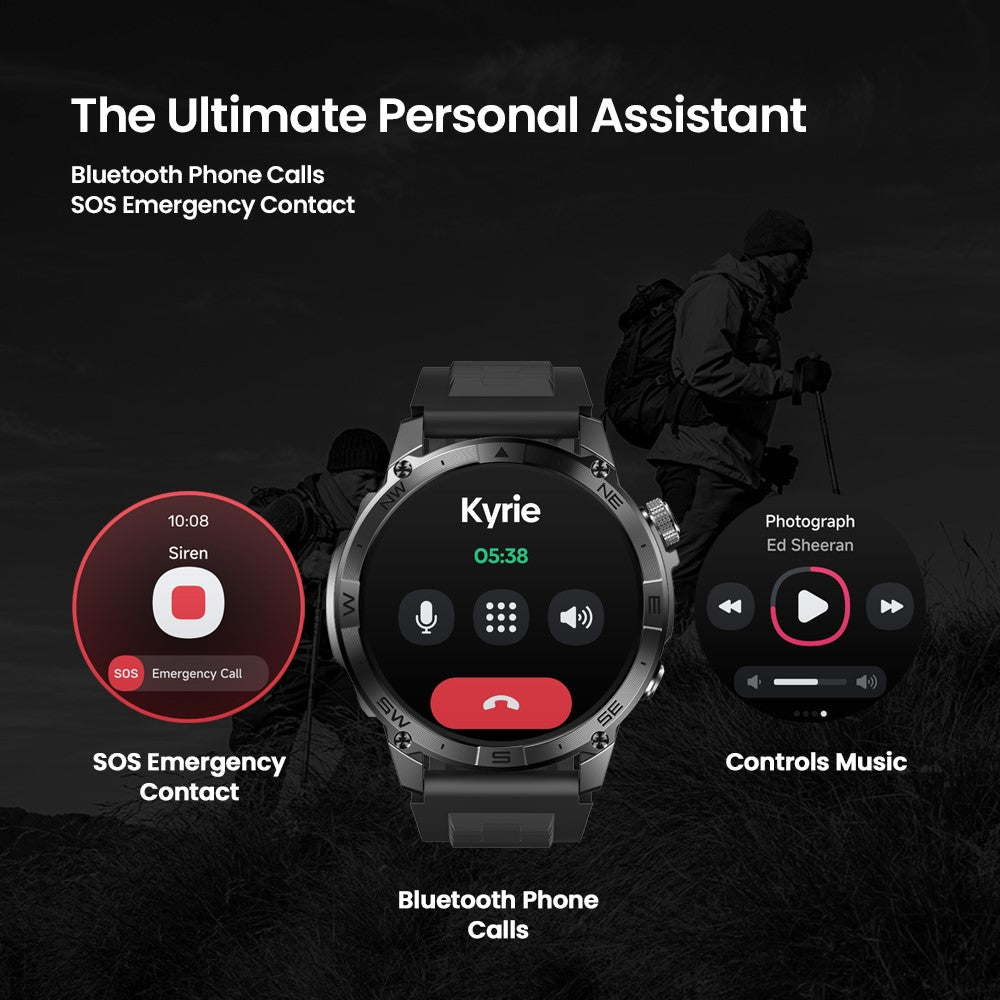ZEBLAZE Stratos 2 Plus 1.43 Inch AMOLED Screen Outdoor Sports GPS Tracker Bluetooth-compatible Call Smart Watch