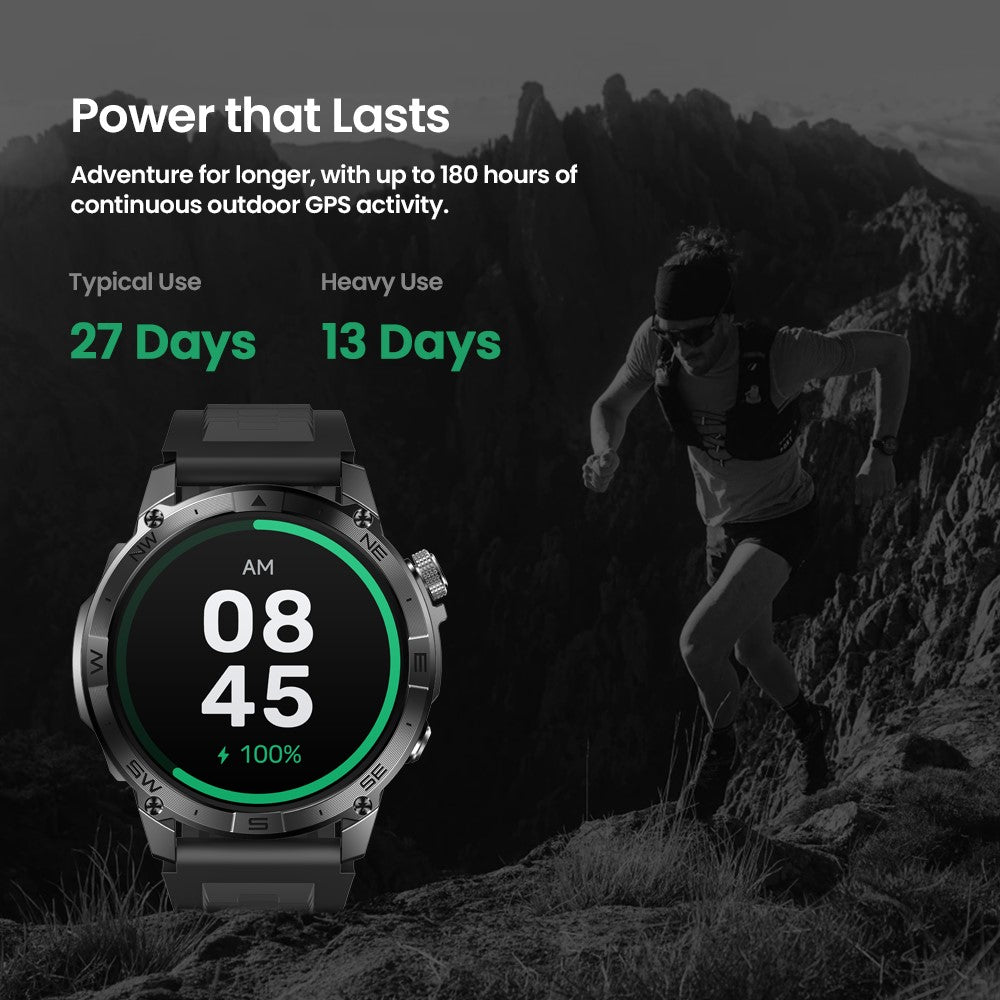ZEBLAZE Stratos 2 Plus 1.43 Inch AMOLED Screen Outdoor Sports GPS Tracker Bluetooth-compatible Call Smart Watch