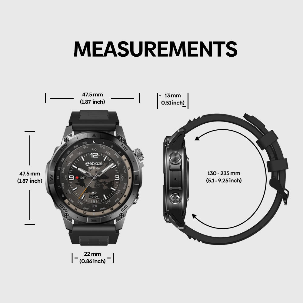 ZEBLAZE Stratos 2 Plus 1.43 Inch AMOLED Screen Outdoor Sports GPS Tracker Bluetooth-compatible Call Smart Watch